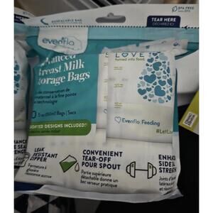 50ct 5oz Evenflo Advanced Breast Milk Storage Bags